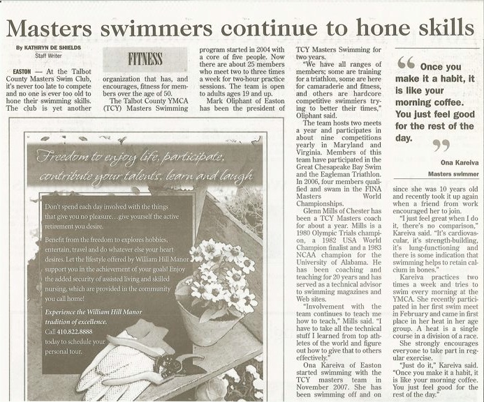 Masters swimmers continue to hone skills